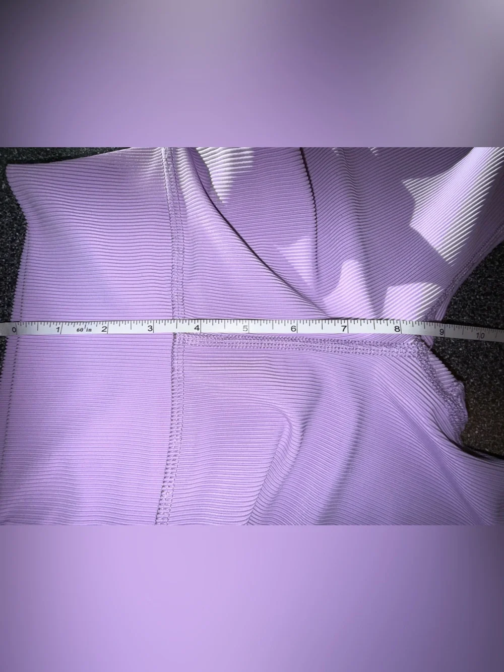 Five Dance Wear Lilac 2 Piece Crop Top Size YXL & High-Waist Leggings Size YL